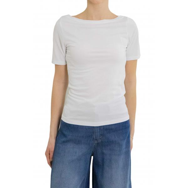 Maglia tinta unita con scollo a barca Only